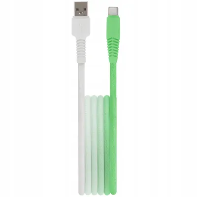 Immagine prodotto di Cavo Setty da USB-A a USB-C, 1,5 m, 3 A, per la ricarica di smartphone, bianco menta, 15 W
