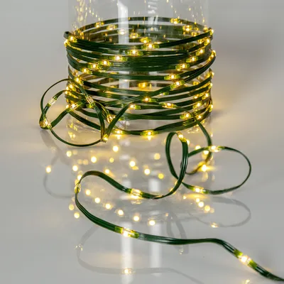Produktbild von LED Lichterkette ,Dew Drop Micro-, outdoor, warmweiß, 36m, grün