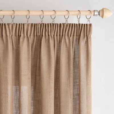 Produktbild von Famanu Vorhangset mit Faltenband - 140 x 225 cm, Braun