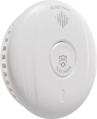 A white smoke detector is shown against a white background.