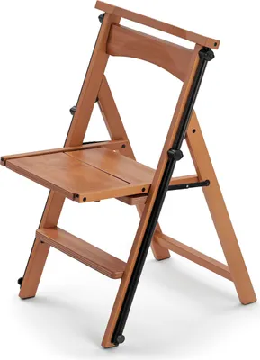 Produktbild von ARREDAMENTIITALIA Arredamenti Italia Stuhl/Leiter ELETTA, Holz - Verwandelbar - 4 Stufen -Farbe: Kirsche Holz AR-It il Cuore del Legno“