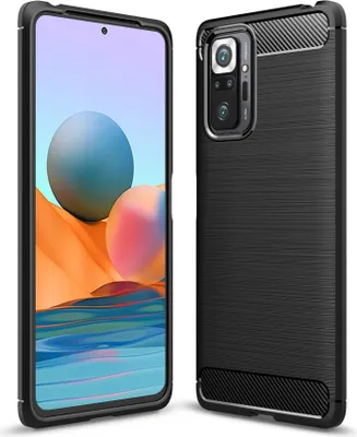 Produktbild von Hülle für Xiaomi Redmi 10 / 10 Prime Handyhülle Silikon Case Cover Carbonfarben