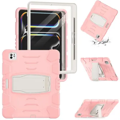 Image de Coque pour iPad Pro 11 Pouces (2022/2021/2020/2018) Protection Antichoc Anti-Rayures Intégrale Hybride - Rose