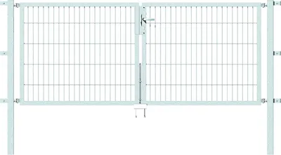 Produktbild von Alberts Doppeltor Flexo mit Zubehör, zum Einbetonieren, feuerverzinkt, Breite 250 cm, Höhe 100 cm