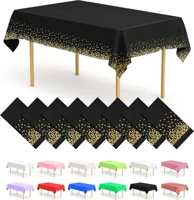 Imagen del producto de Mantel de plástico desechable, blanco, de 4 o 8 unidades, de 274x137 cm, para fiestas