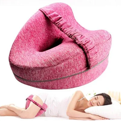 Immagine prodotto di Cuscino ergonomico per chi dorme sul fianco - Cuscino ortopedico per le ginocchia - Cuscino per dormire sul fianco con cinghie - Cuscino per le ginocchia per la correzione della postura - Artrosi e disturbi all'anca