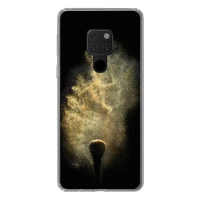 Produktbild von MuchoWow® Handyhülle Schutzhülle Hülle für Huawei P40 Lite Goldpulver auf schwarzem Hintergrund Silikon Softcase Handy Hülle - Handy