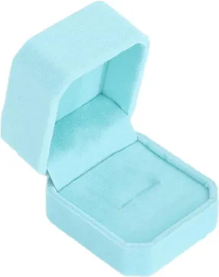 Produktbild von Schmuckkästchen für Eheringe – Ringhalter für Heiratsanträge, Verlobungen und Hochzeiten (blau)