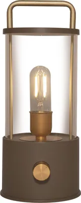 Produktbild von Coen Bakker Tischleuchte außen taupe usb dimmbar Filament LED warmweiß 11x26cm