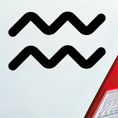 Produktbild von Auto Aufkleber Aquarius Wassermann Sternzeichen Horoskop 16x10 cm Schwarz Glanz Sticker Heckscheibenaufkleber