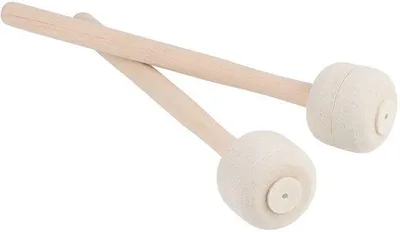 Produktbild von Professionelle Trommelstöcke aus Holz - 2 Stück - Weiches Fell - Kinderfreundlich - Hochwertige Klangqualität