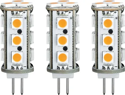 Image de 12 x ampoules LED Paulmann culot à broches 2,5W G4 12V blanc chaud 2700K