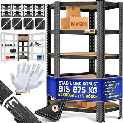 A collage of product images and marketing graphics for a shelving unit.