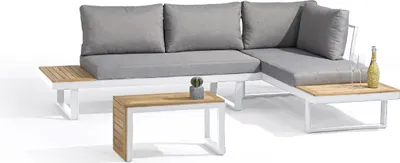 Produktbild von 4-Sitzer-Gartenmöbel, Aluminium und Akazienholz