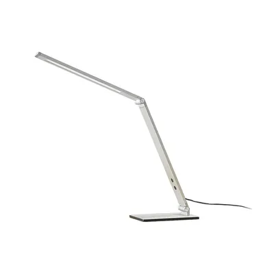 Produktbild von Lucande LED-Schreibtischleuchte Nicano, grau, Metall, dim.