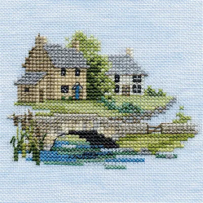 Obrázek produktu pro Sada pro vyšívání křížkovým stehem Bothy Threads „Menuets – Brookside“, 10 x 10 cm, DWMIN07A