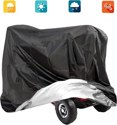 Produktbild von winterbeauy Elektromobil Abdeckhauben, 210D Oxford Scooter Abdeckung wasserdichte Regenschutz für Rollstuhl Schutzbezug (170*61*117cm)