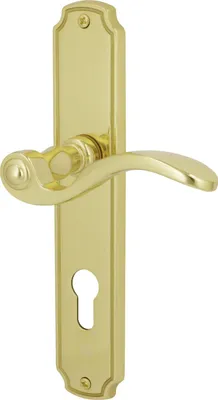 Produktbild von Südmetall Türgriff-Garnitur Langschild Rebeca PZ Messing poliert bronze 220 x 43 mm