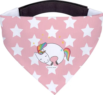 Produktbild von Mr. & Mrs. Panda Hundehalstuch Einhorn Nacht - Rot Pastell - Geschenk, Unicorn, Halstuch, Freundin, Hundeschal, Für Hunde, Einhörner, Tuch, Menschen, Schal, Traum