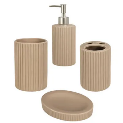Produktbild von Badezimmeraccessoires aus Keramik, 4er-Set
