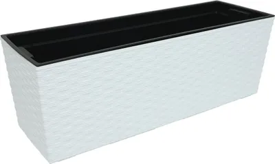 Produktbild von Pflanzkasten Begonia 56 cm Rattan weiss