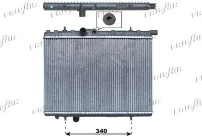 Produktbild von FRIGAIR 0108.3036 Kühler Wasserkühler Motorkühler passend für PEUGEOT 206 Schrägheck (2A/C) 206 SW (2E/K)