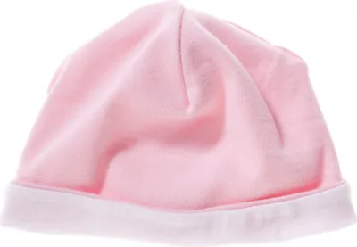 Image de Bella Canvas Bébé Bonnet Réversible Unisexe RW3115 (Taille Unique) (Rose / Blanc)