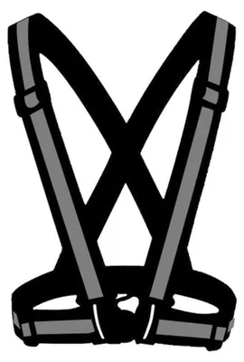 Image de Gilet de sécurité réfléchissant pour la course à pied et le vélo - Réglable - Noir