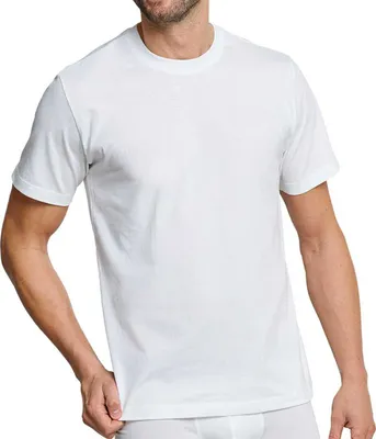 Produktbild von Schiesser T-Shirt unterziehshirt unterhemd kurzarm 2er-Pack Essentials weiss S (Herren)