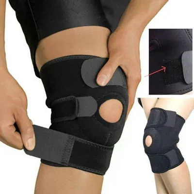 Produktbild von Elastische sportkniebrace neopreen schwarz