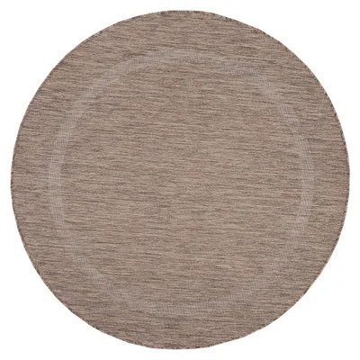 Produktbild von Villa Möbel Relico Terrasse, Garten-Teppich, Outdoorteppich, Einfarbig, Farbe:Braun, Grösse:160 cm Rund