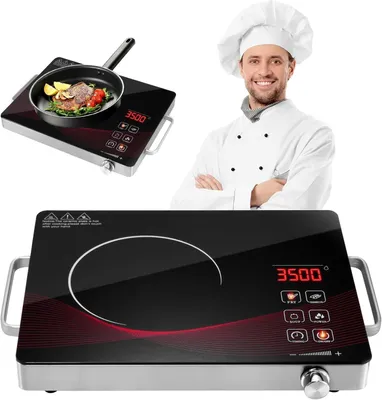 Produktbild von Glaskeramikkochfeld, Induktionskochfeld, Ce/rankochfeld, 3500W Ce/ranfeld, Touch Control-Sensorbedienung, 4 Modi 9 Stufen Leistung