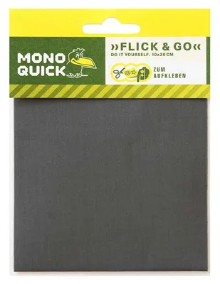 Produktbild von Klebeflicken Grau - Aufnäher, Bügelbild, Aufbügler, Applikationen, Patches, Flicken, Größe: 10,0 x 20,0 cm