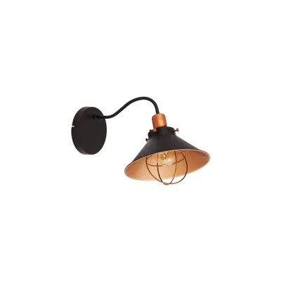 Zdjęcie produktu dla Kinkiet GARRET czarny-miedź 1xE27x60W metal wym:35x25x44cm IP20 Nowodvorski Lighting