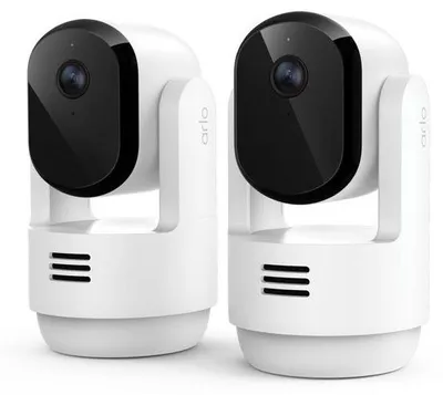 Produktbild von Überwachungskamera - Arlo - Essential 3 Set, 2 Stück, 2K Auflösung, 360° Sichtfeld - Für den Innenbereich