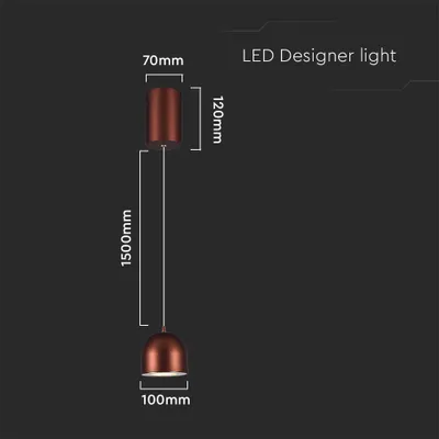 Obrázok produktu pre LED závesné svietidlo 3000K hnedé V-TAC VT-7794-7994