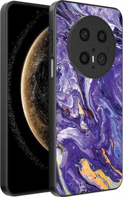 Obrázok produktu pre Fit pre Huawei Mate 70 Phone Case with Purple Gold Marble Print - TPU Backcover Case Purple Gold Marble Design - Purple Gold - Smartphonica