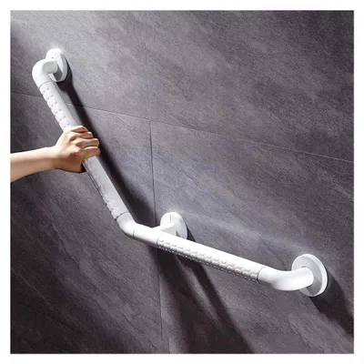 Produktbild von 135° Abgewinkelter Haltegriff für Dusche und Toilette, Edelstahl, Wandmontage, Chrom, Badezimmer, wasserdicht, rutschfest, Haltestange, 40 * 60 cm