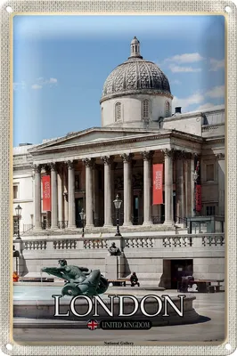 Produktbild von Blechschild Städte London England UK National Gallery 18x12cm