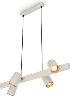 Immagine prodotto di Briloner ERA Lampadario a sospensione, orientabile, attacco GU10, 4 luci, grigio chiaro, 80 x 24,9 x 120 cm
