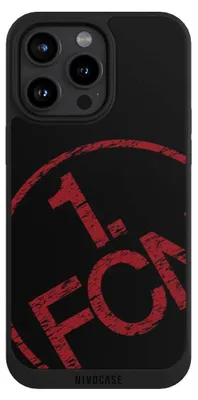 Produktbild von NIVOCASE Handyhülle für Apple iPhone 15 Pro Max  Hülle NIVOpure Case Schwarz 1. FCN Fanartikel Textur