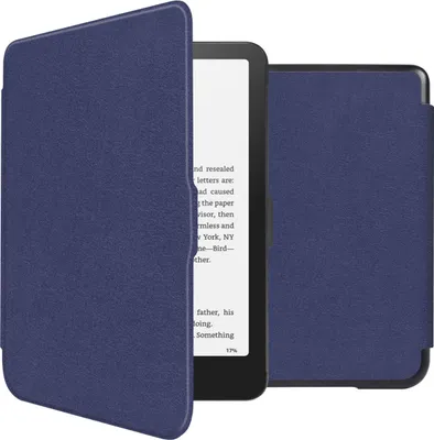 Productafbeelding van imoshion Slim Hard Case Bookcase voor de Amazon Kindle Paperwhite (2024) / Paperwhite Signature Edition (2024) / Colorsoft (2024) / Colorsoft Signature Edition (2024) - Donkerblauw