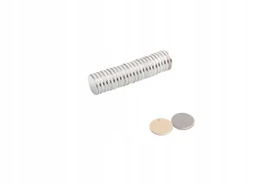 Zdjęcie produktu dla Magnes Neodymowy Walcowy  15x1 mm N38 z klejem 3M komplet 50 sztuk