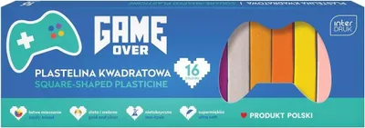 Immagine prodotto di Plastilina quadrata creativa 16 colori Game Over - crea opere d'arte uniche e sviluppa la tua immaginazione! Perfetto per i piccoli artisti e non solo!