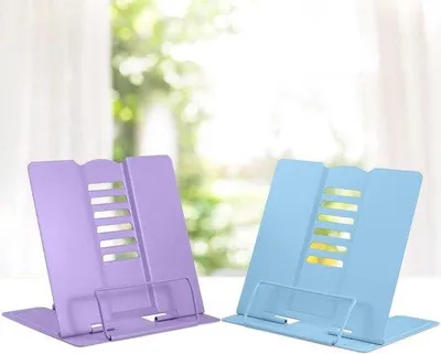 Produktbild von Bücherregal für Bücherhalter - 6 Ebenen anpassbares Metallbücherregal für Kinder Erwachsene - Lilach Lichtblau - Küche Arbeitszimmer Schule
