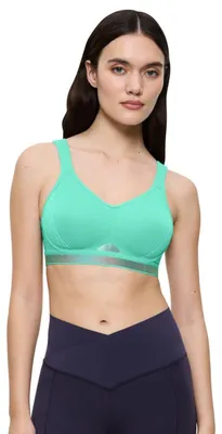 Immagine prodotto di Triumph Triaction Cardio Flow, modello sportivo, colore verde, senza ferretto, con motivo decorativo, linea Ice Drop, per donna