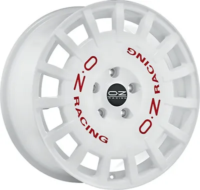 Produktbild von ALUFELGE OZ Racing RALLY RACING 8x17 5x98 ET 35 RACE WHITE RED LETTERING