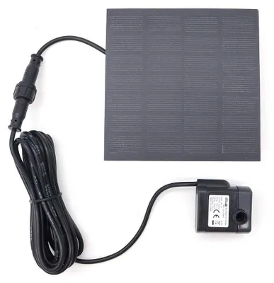 Produktbild von Solarbrunnenpumpe Teichpumpe Springbrunnenpumpe - Solarbetrieben - Sprühhöhe 30 bis 60 cm - Schwarz