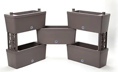 Produktbild von Bama Brick Koppelbare Plantenbakken 75L 59x23x27 cm 5 Stuks Antraciet