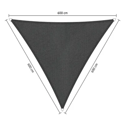 Immagine prodotto di SHADOW COMFORT 6 x 6 x 6 m Tenda da sole triangolare Carbon Black Equalided